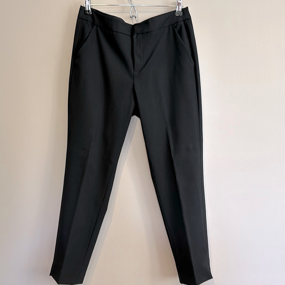 Womens Everlane Trouser Black 27 inch Length Classy Workwear Sophisticated Slit